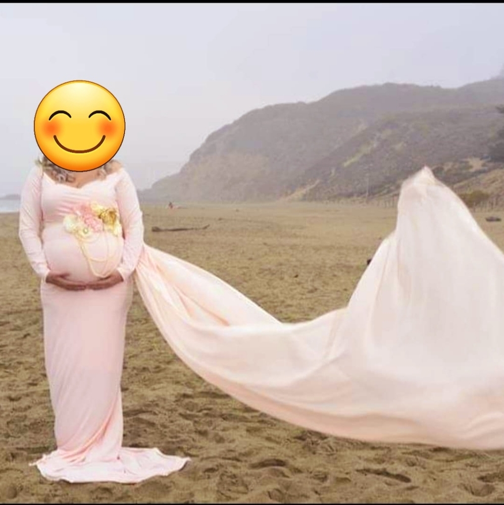 Maternity for photo shoot blush pink